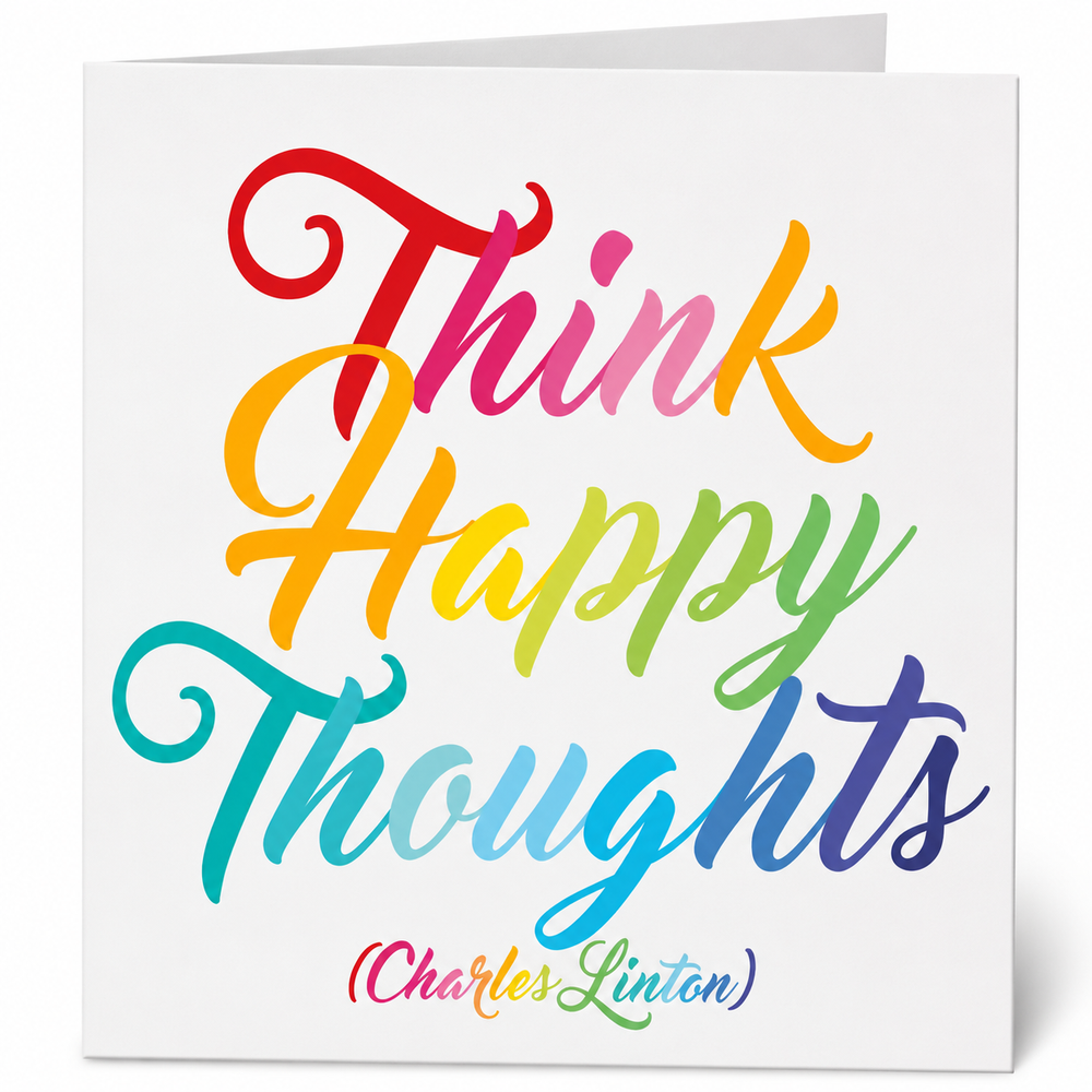 Quotables Card - Think Happy Thoughts