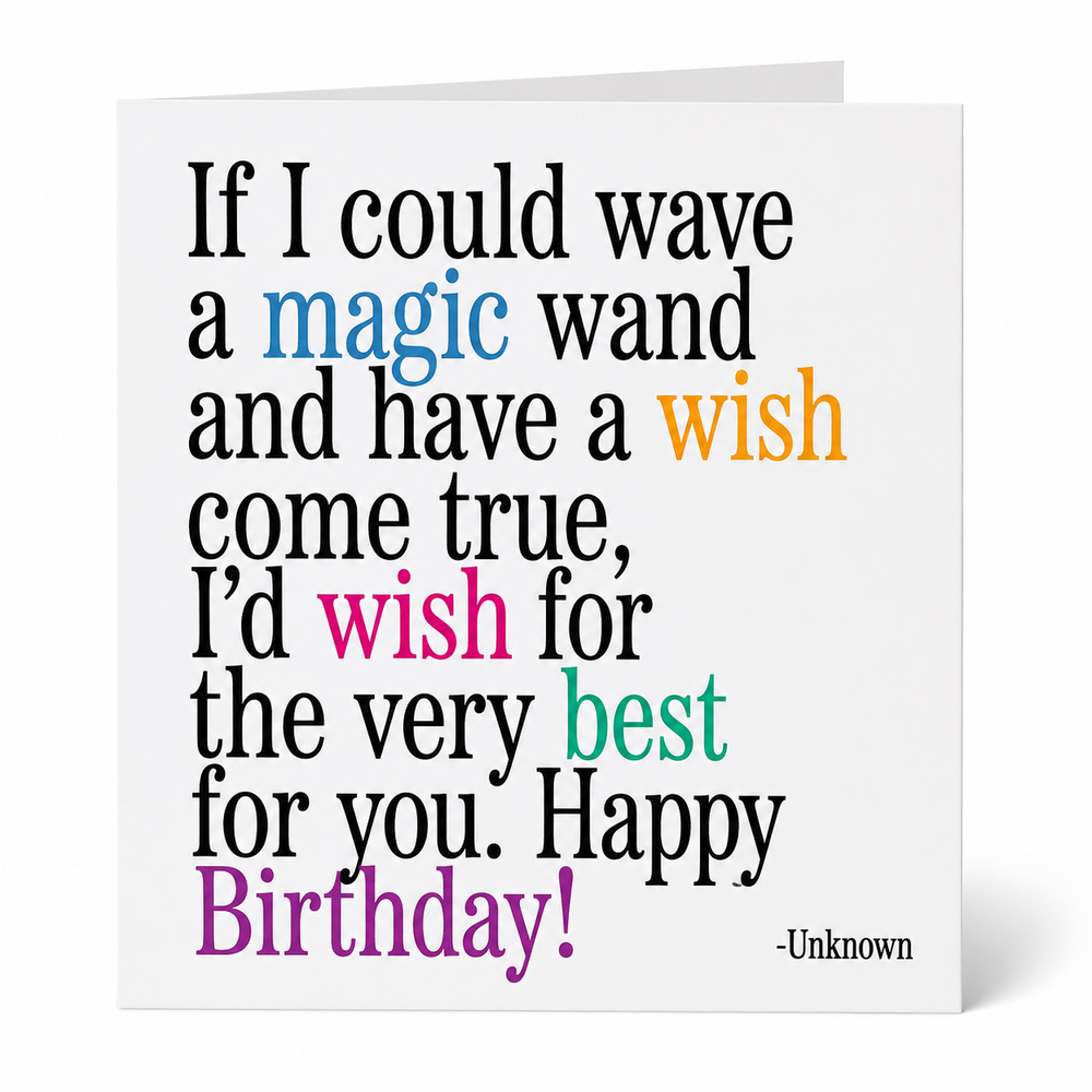 Quotables Card - Wave a Magic Wand