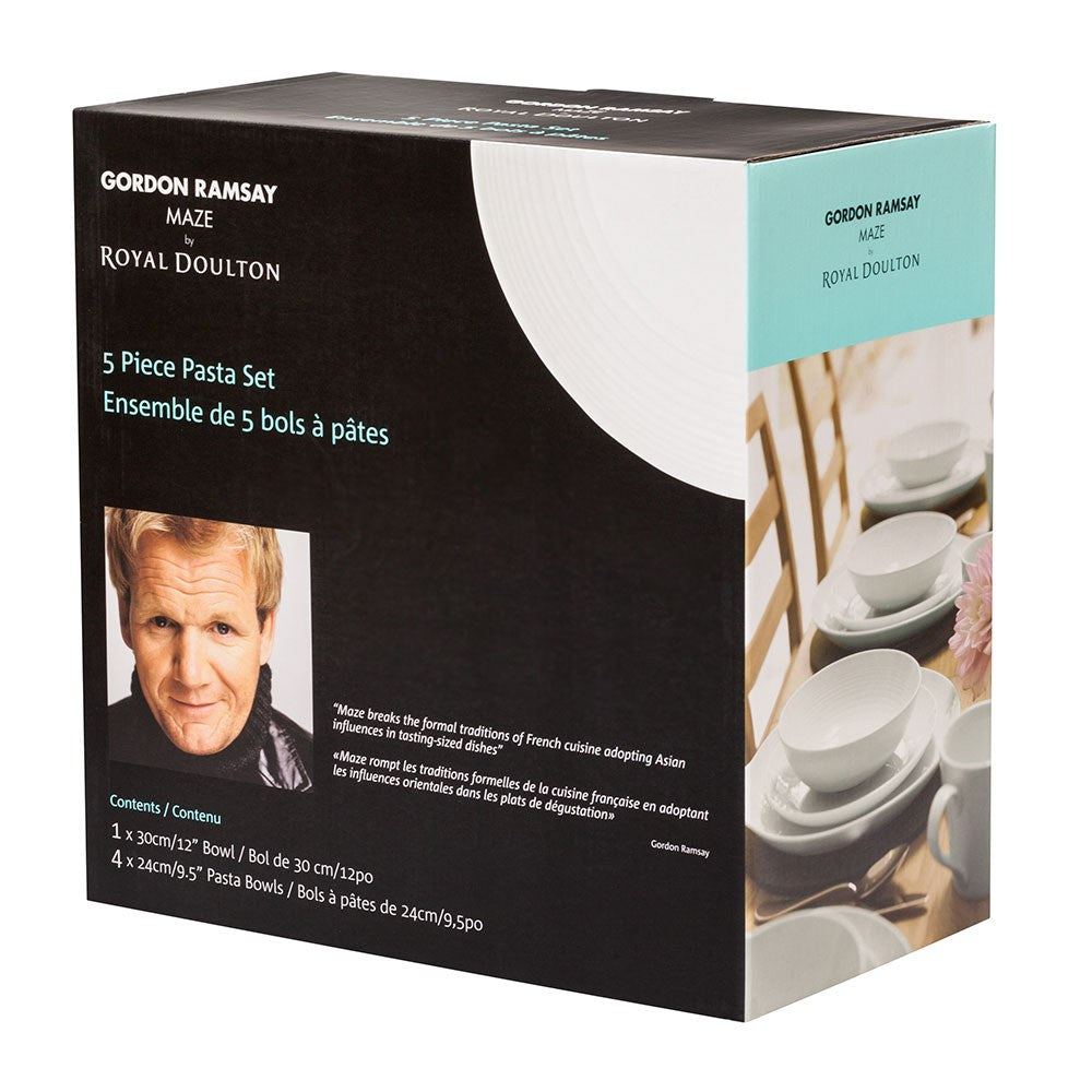 Gordon Ramsay Maze White 5pc Pasta Set