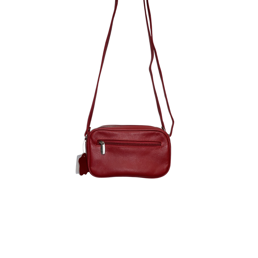 100% Indian Leather Red Mini Crossbody Bag (SN-3)