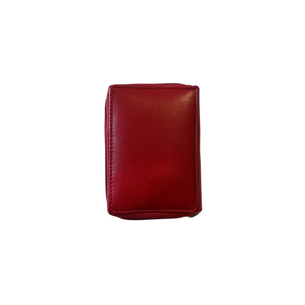 100% Indian Leather Red Palm Wallet (S-1016)