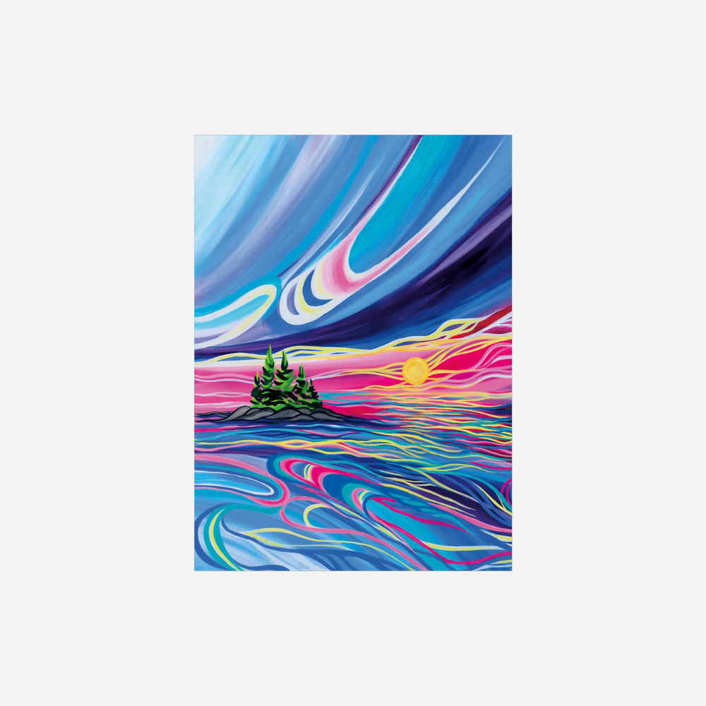 Indigenous Art Tea Towel Reflect & Grow with Love