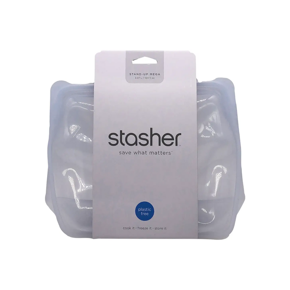 STASHER Reusable Mega Stand-Up Bag - Clear