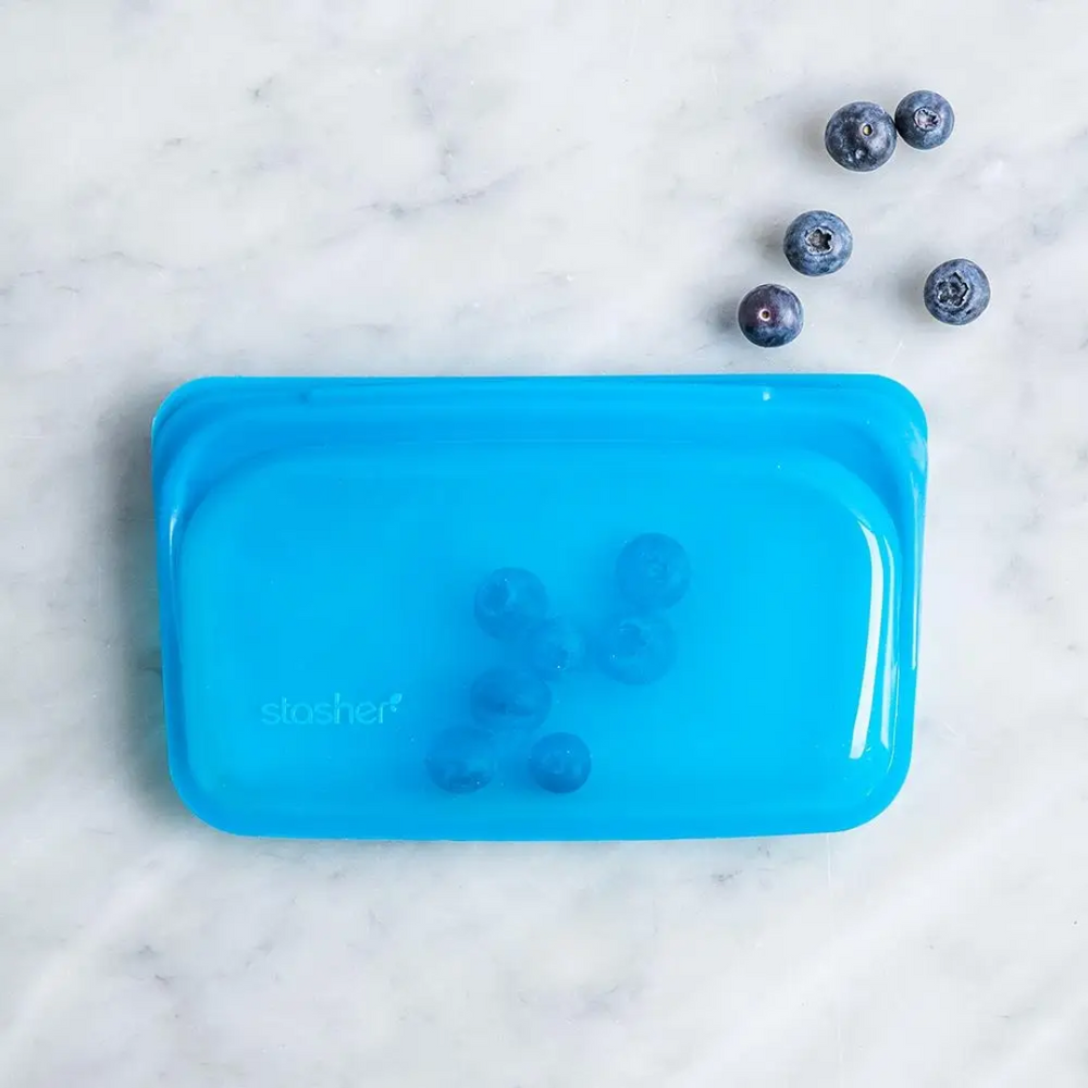 STASHER Reusable Snack Bag-Blueberry