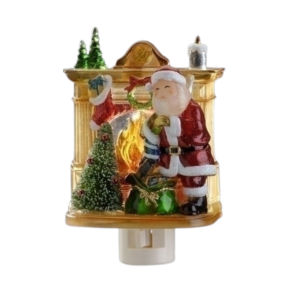 Night Light - Santa by Fireplace