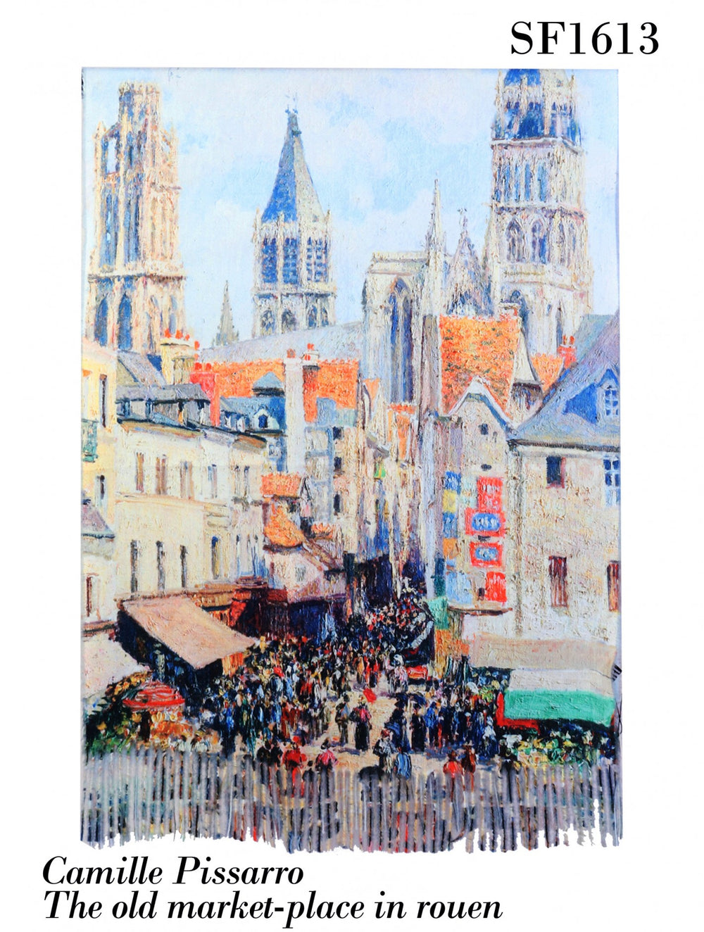 Grand-The Old Market-place in Rouen Fashion Scarf (SF1613)