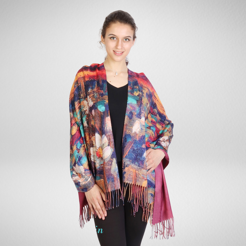 Grand-Water Lilies Oil Painting Scarf