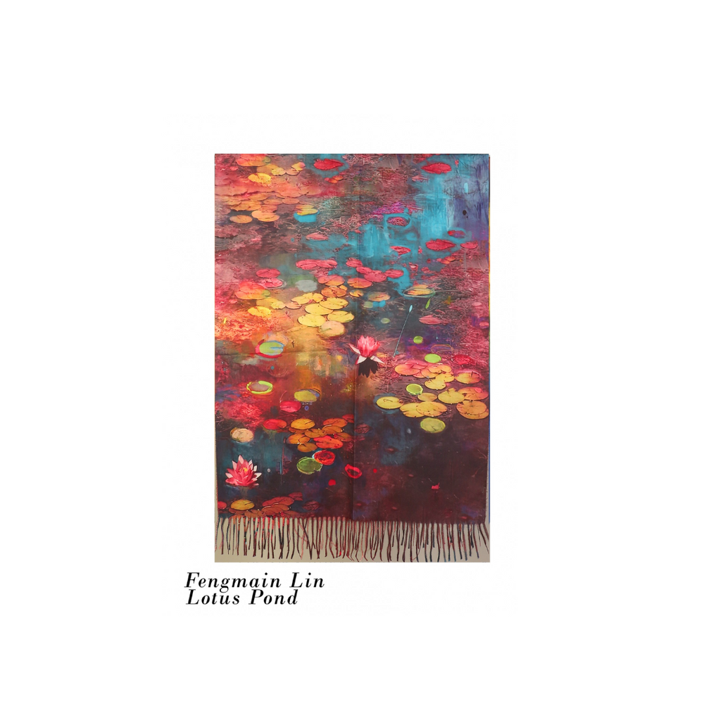 Grand-Water Lilies Oil Painting Scarf