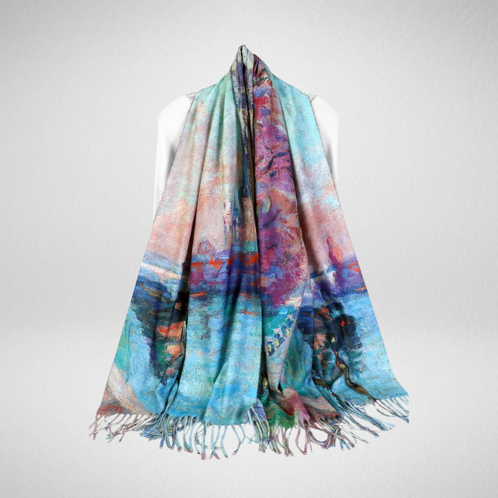 Grand - Winter Double-Sided Oil Painting Scarf