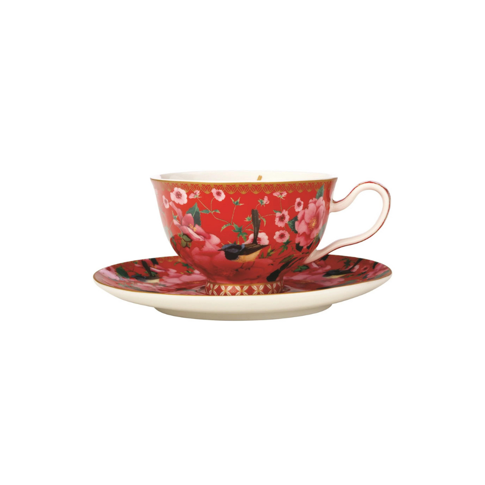 Maxwell & Williams Silk Road Cup & Saucer Silk Red