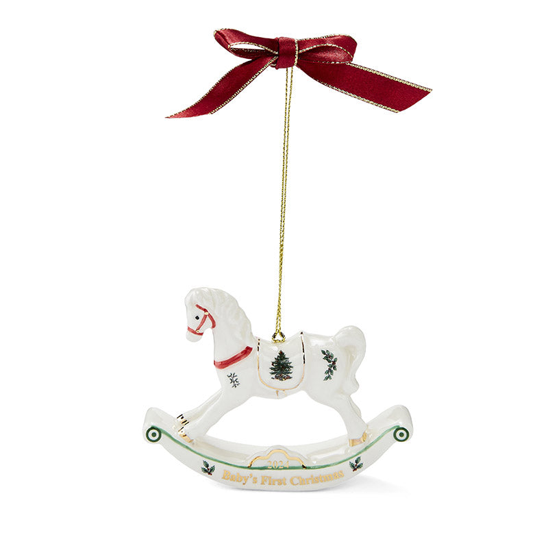 Spode Christmas Tree 2024 Baby's First Horse Ornament