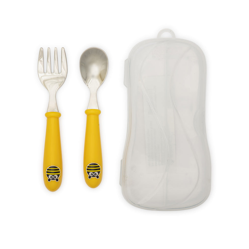 Children's Flatware 2 Piece Set Yellow Bee