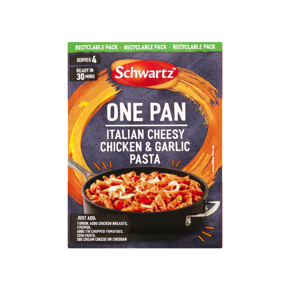 Schwartz One Pan Italian Cheesy Chicken & Garlic Pasta Mix 32g