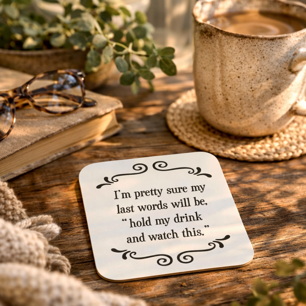 Scrunchy Face Coasters - Last Words