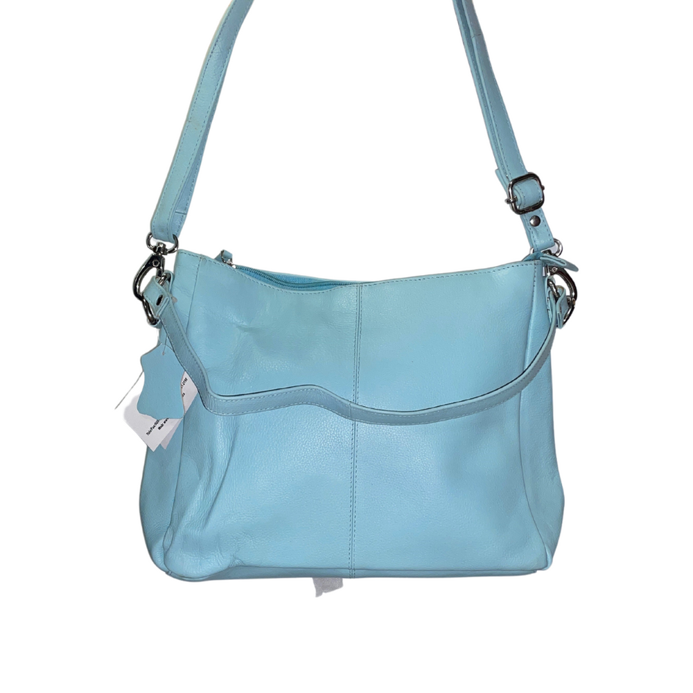 100% Indian Leather Sky Blue Hobo Handbag (S-1685)