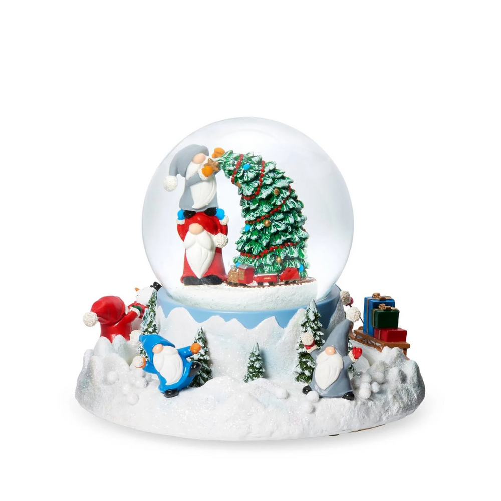 Snow Globe - Gnomes w/Rotating Base