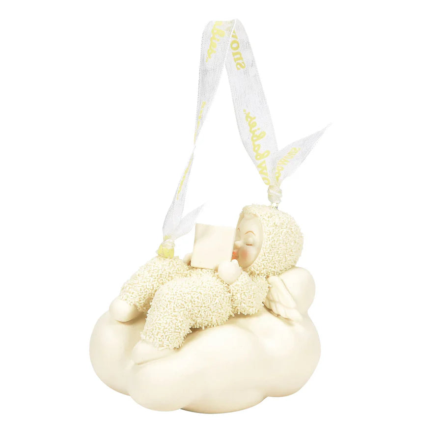 Snowbabies Ornament Reading in the Clouds
