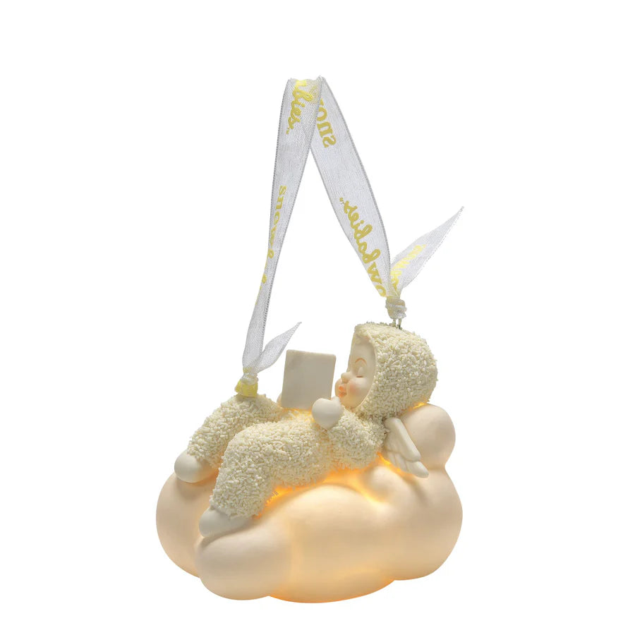 Snowbabies Ornament Reading in the Clouds