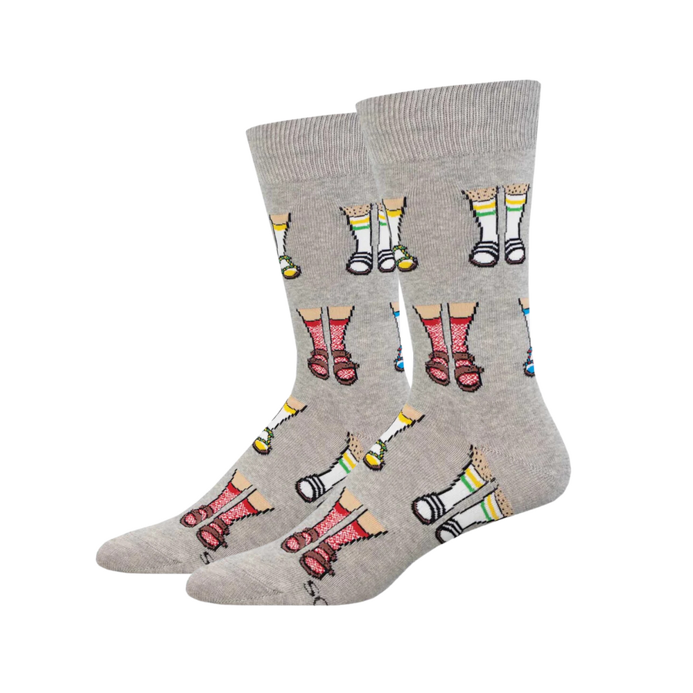 Socksmith Socks & Sandals - Light Grey Heather