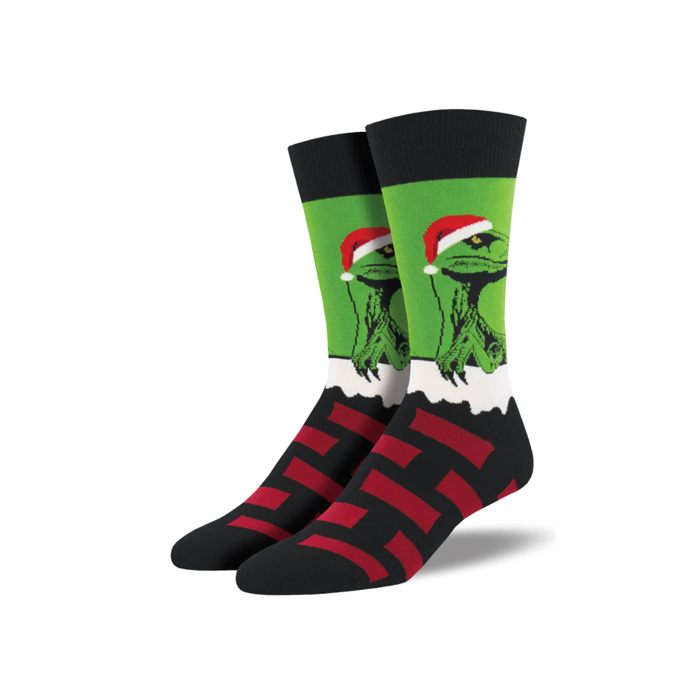 Socksmith Raptor Claus - Green Habanero