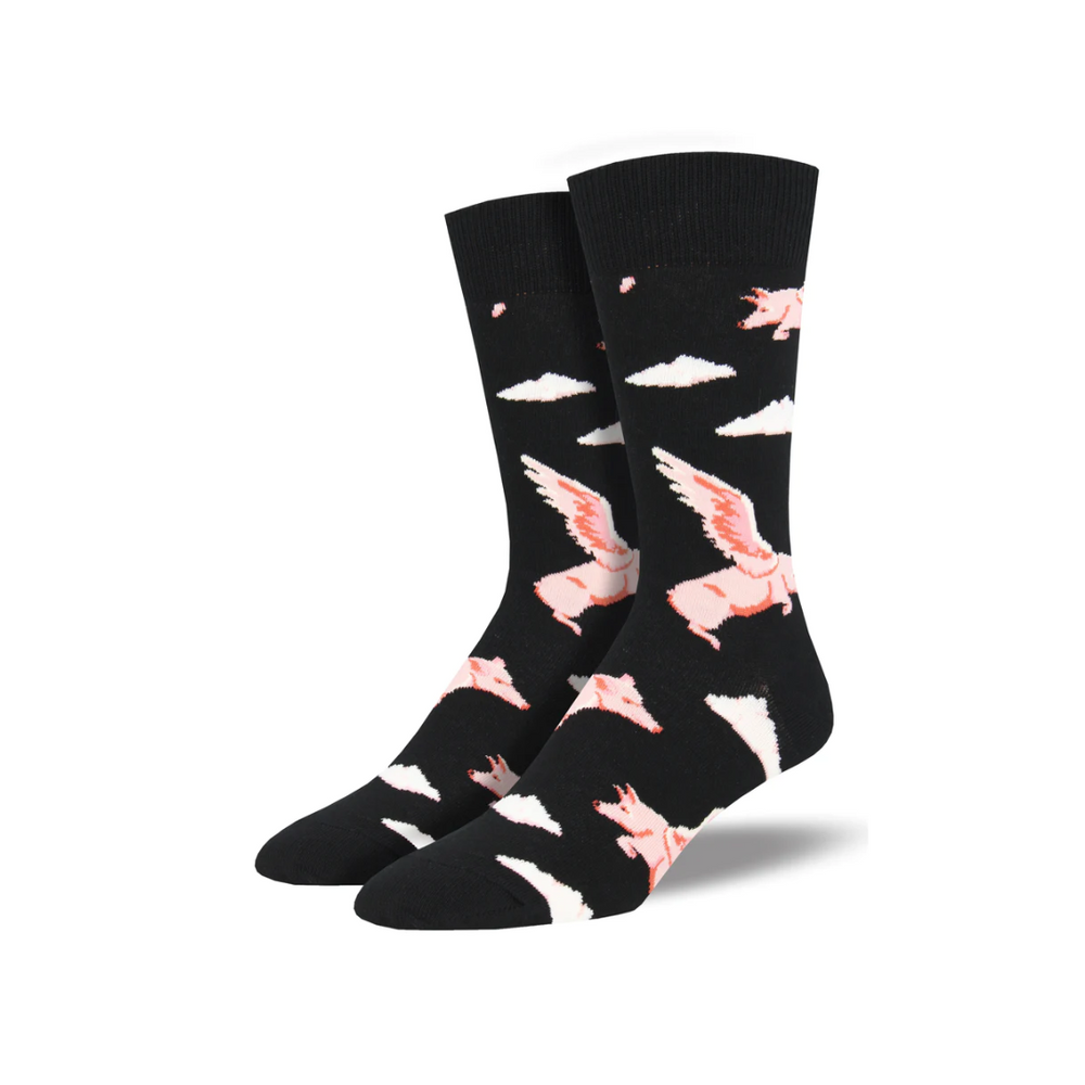 Socksmith Flying Pig - Black