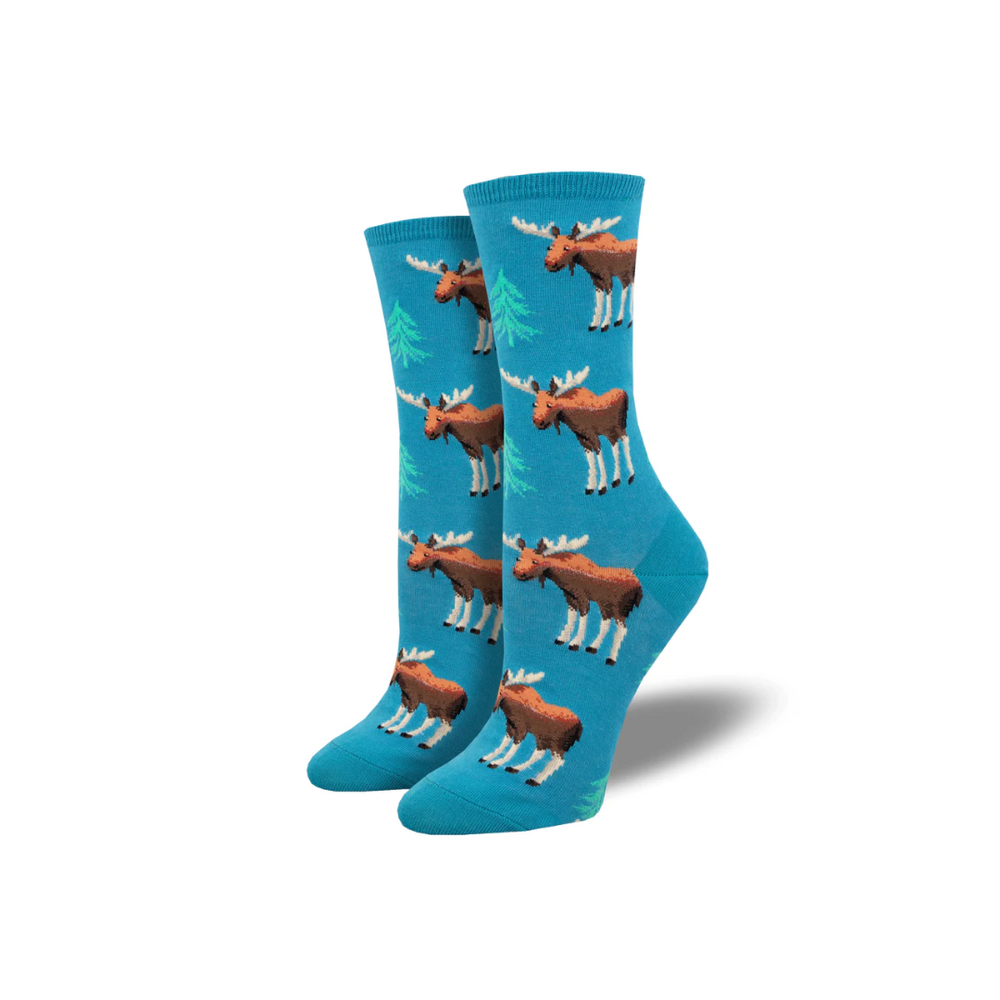 Socksmith Moose And A Spruce - Teal