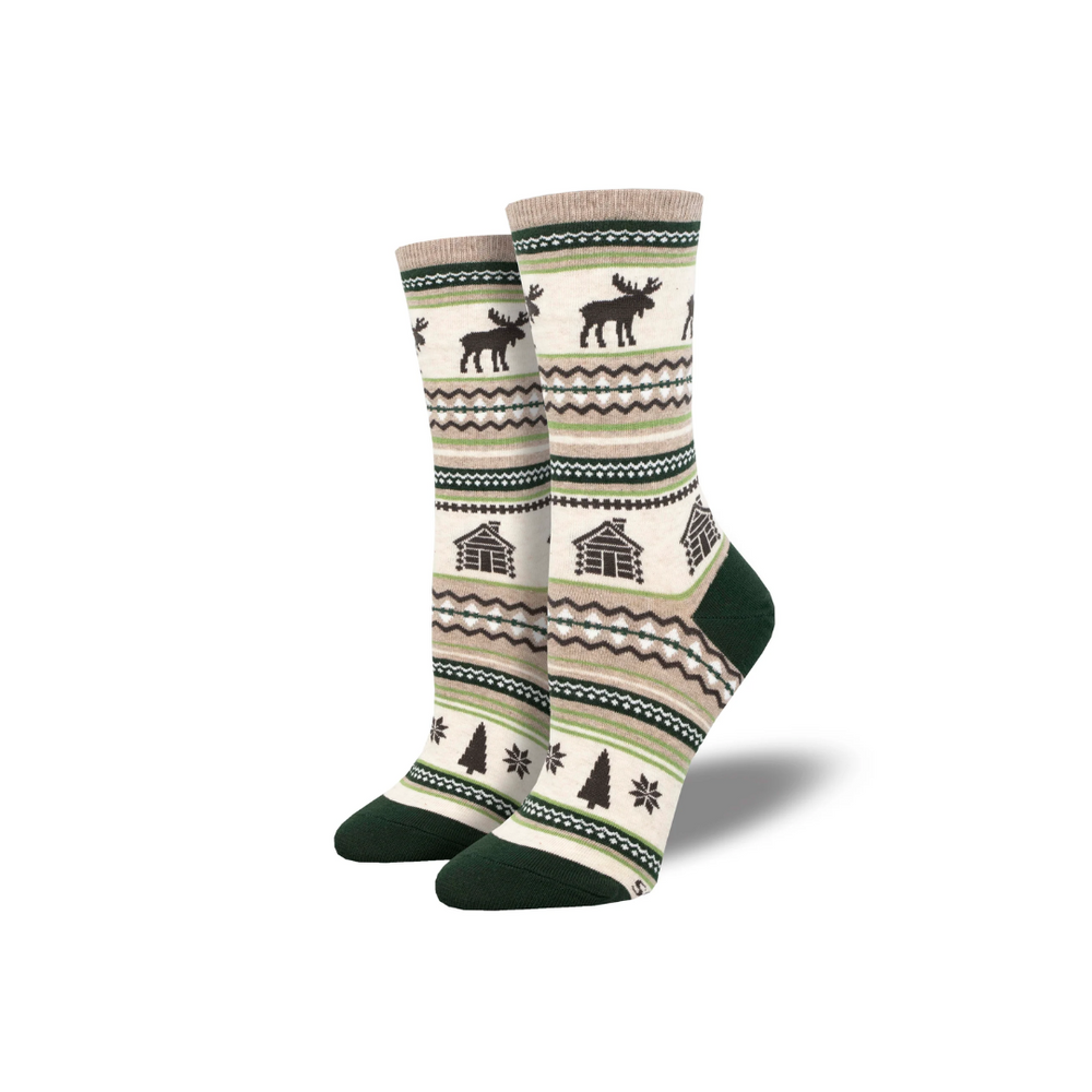 Socksmith Moose Fair Isle - Ivory Heather