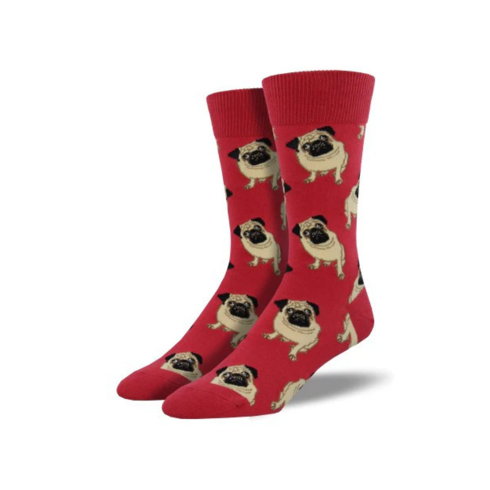 Socksmith Pugs - Terracotta Red