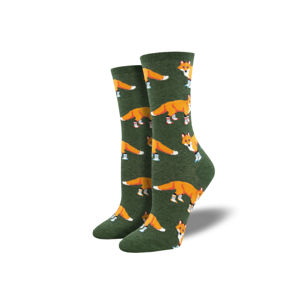 Socksmith Socksy Foxes - Green Heather