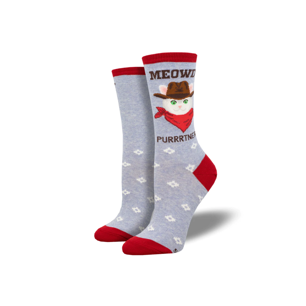 Socksmith Meowdy Purrtner - Periwinkle Heather