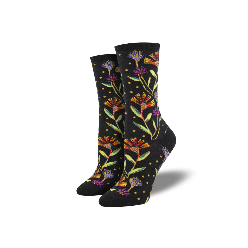 Socksmith Wildflowers - Black