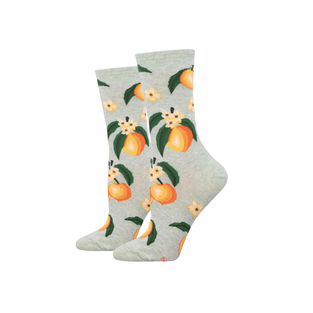 Socks for your love with Sweet Peach design and white background