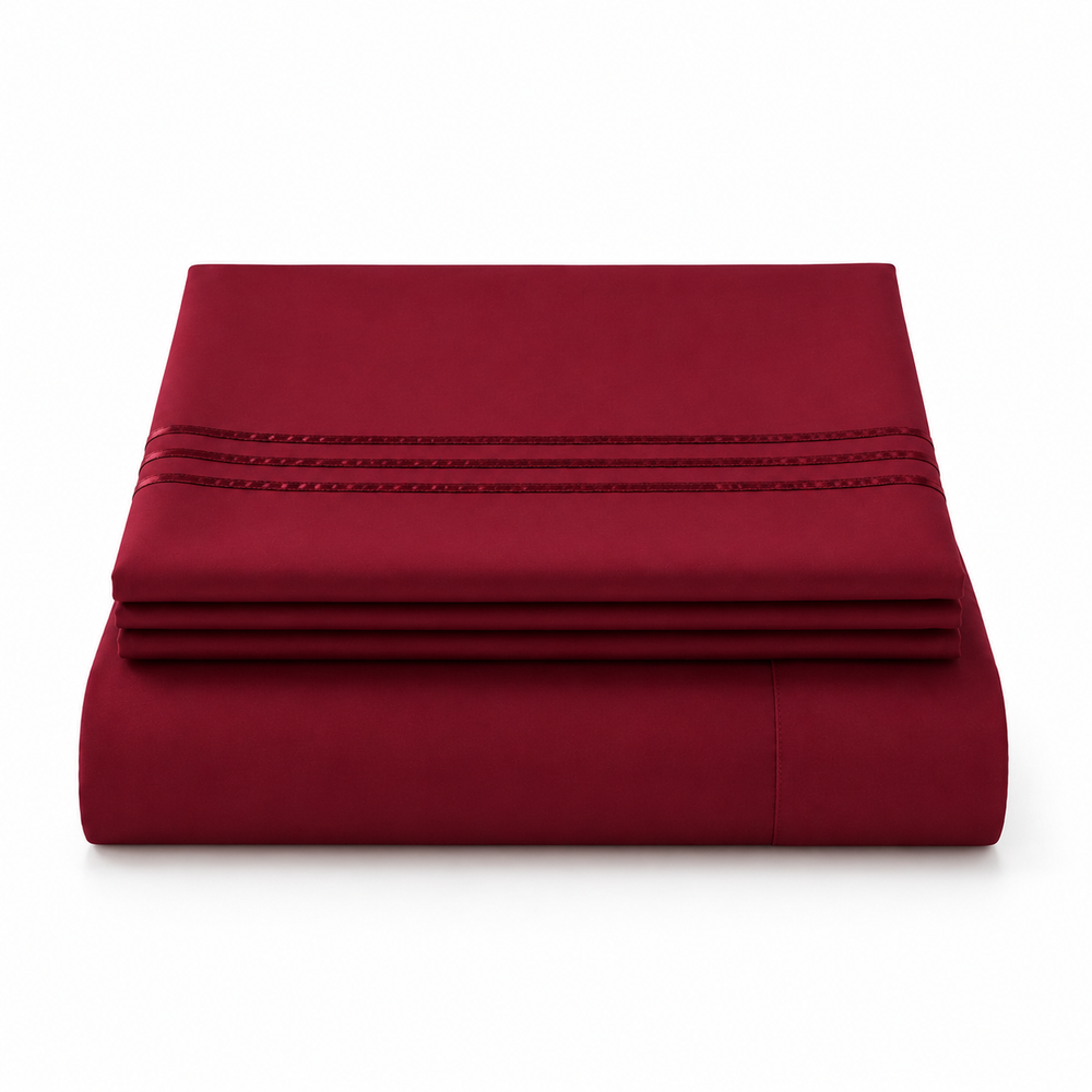 Solid Sheet Set - Burgundy