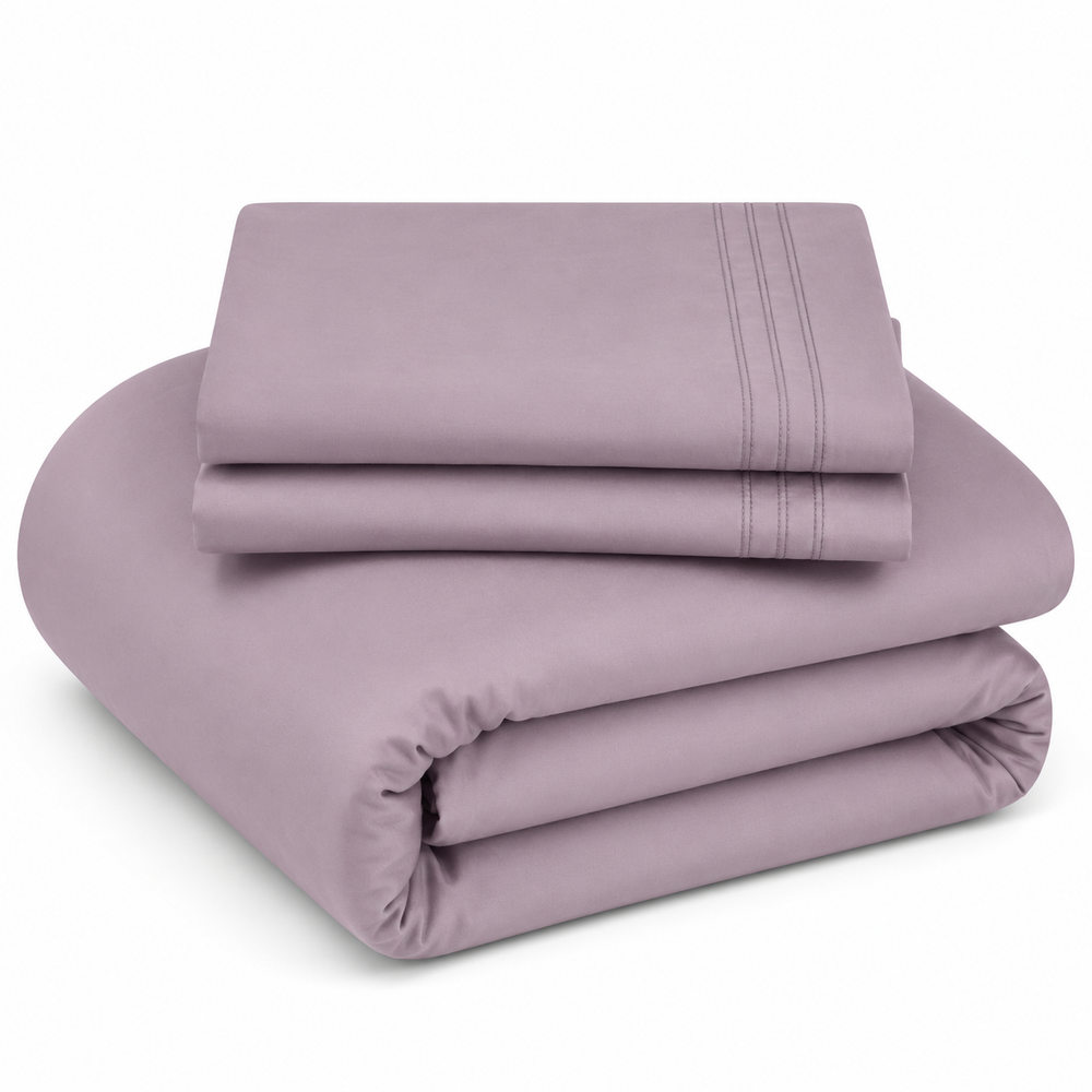 Solid Duvet Cover Set - Lilac