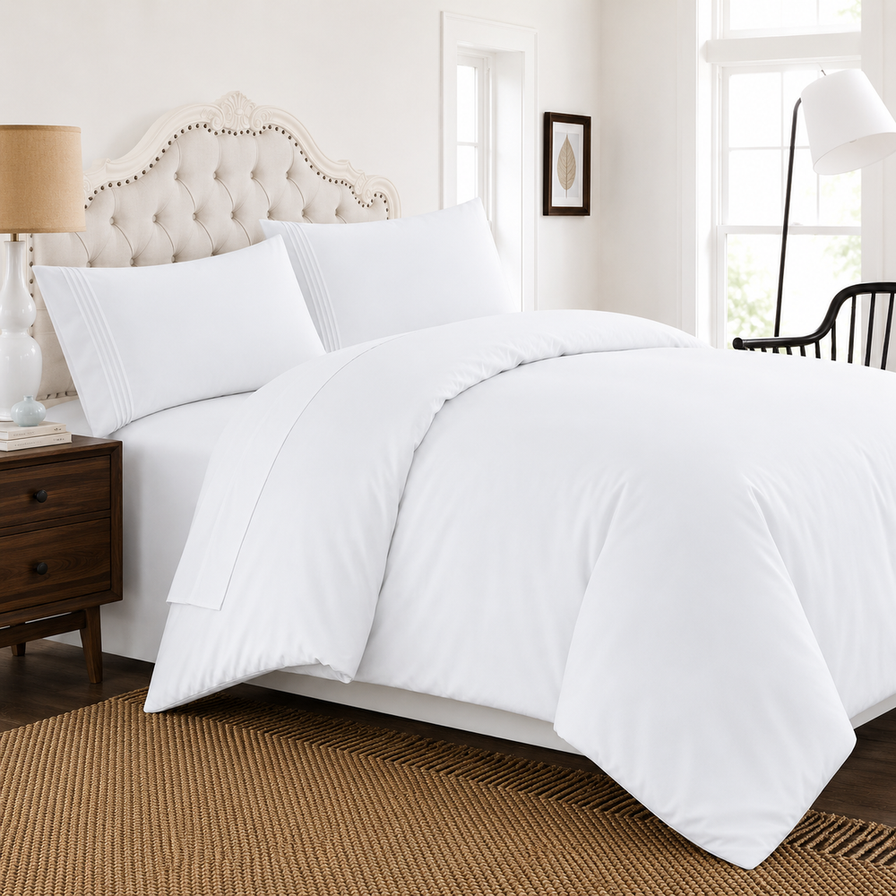 Solid Duvet Cover Set - White