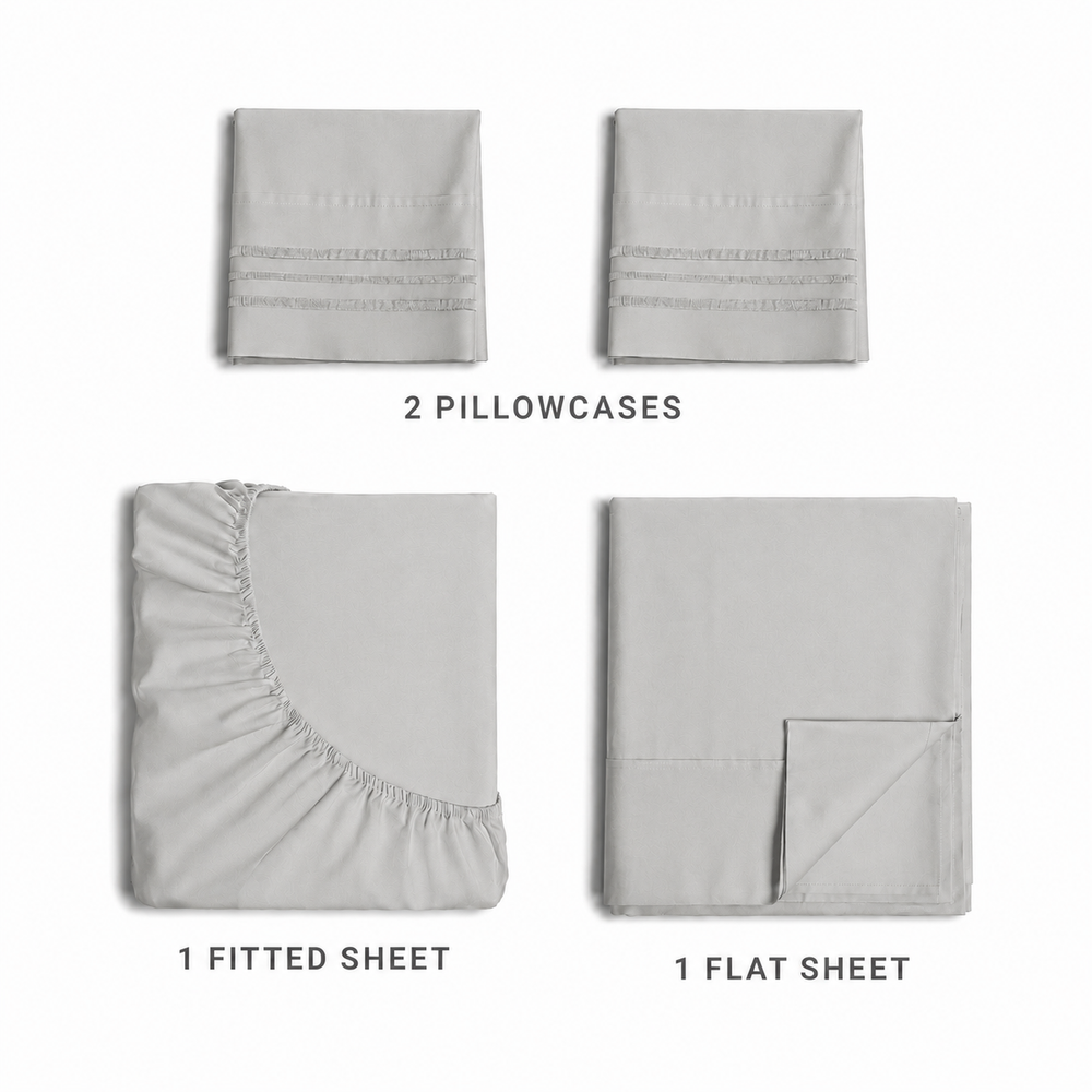 Solid Sheet Set - Light Grey