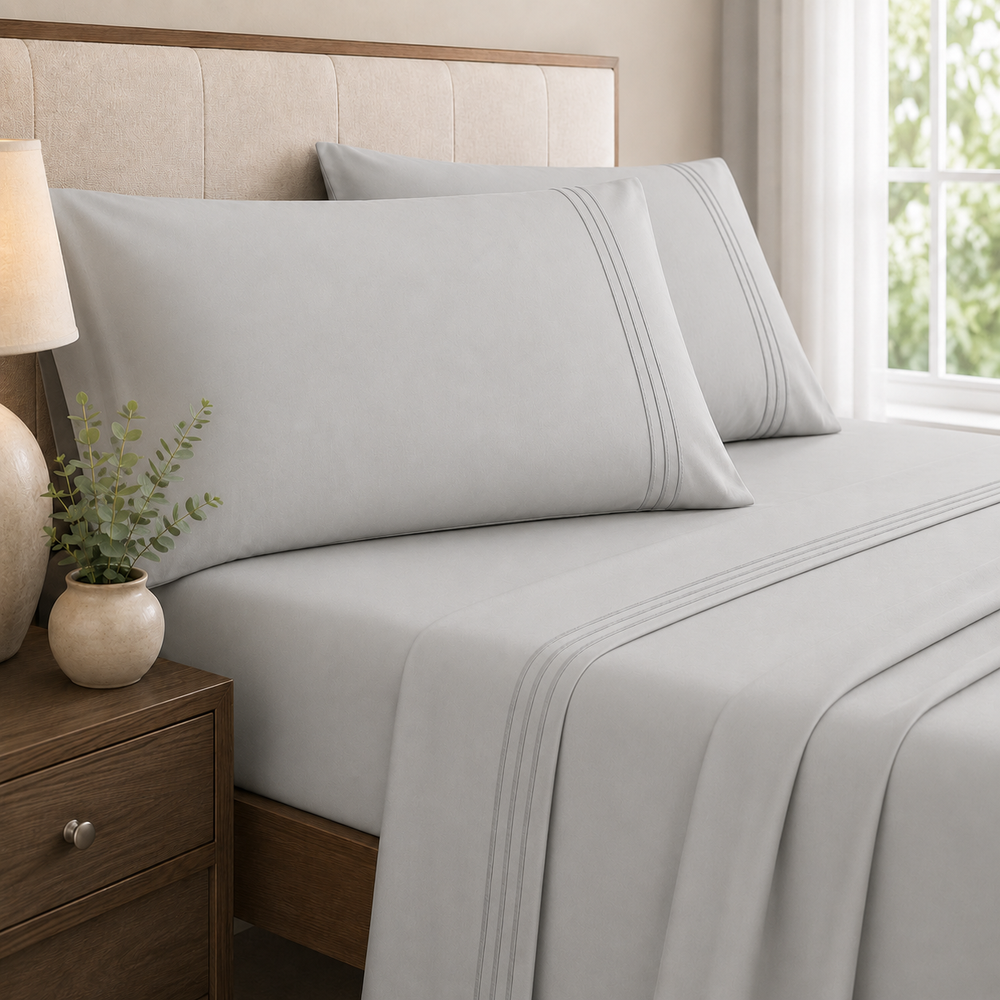 Solid Sheet Set - Light Grey