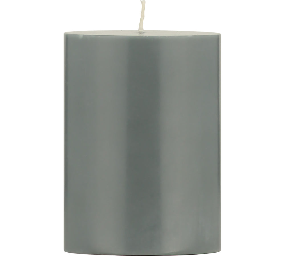 Solid Pillar Candle 10cm Gunmetal Grey
