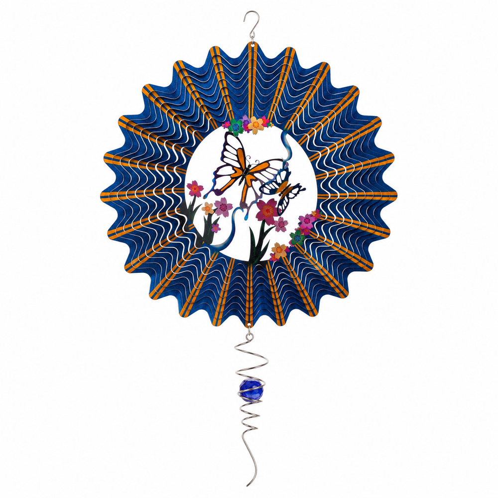Spinfinity 3D Blue Butterfly Spinner w/Crystal Tail