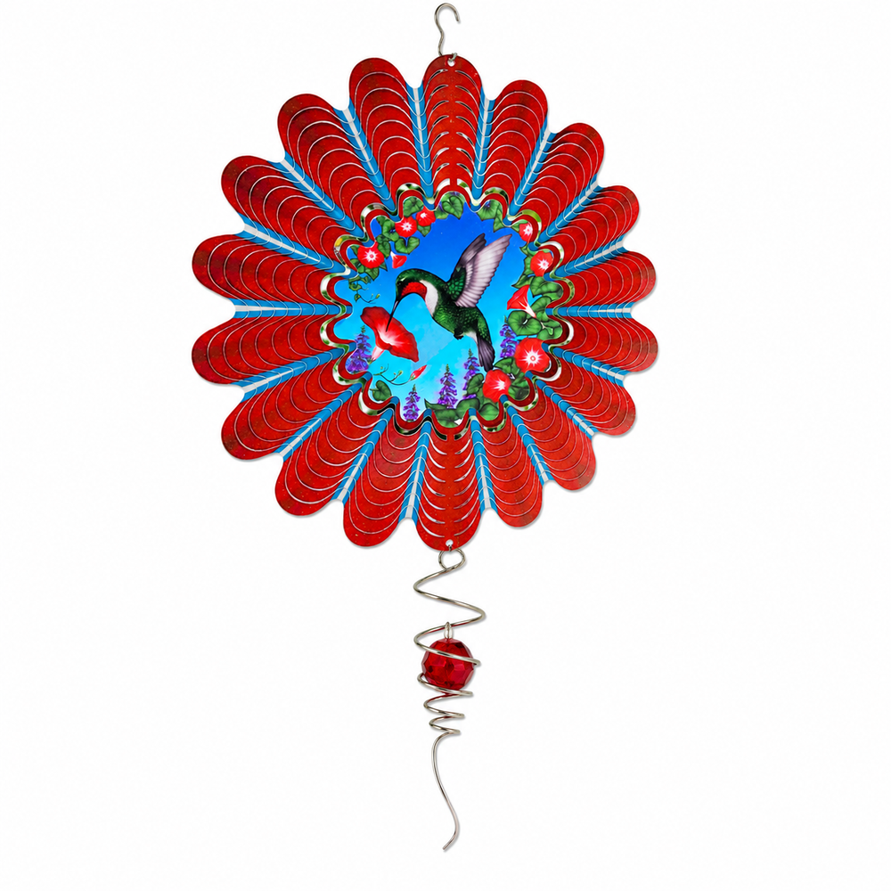Spinfinity Animated Red Hummingbird w/Crystal Tail
