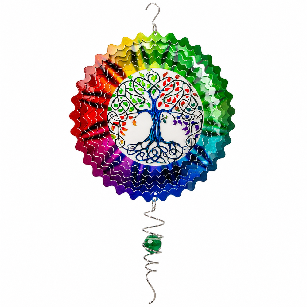 Spinfinity Multi Color Tree of Life w/Crystal Tail