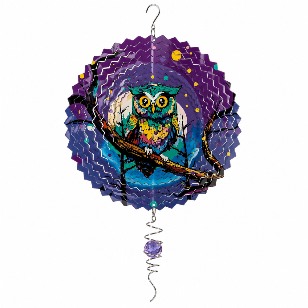 Spinfinity Vivid Owl Spinner w/Crystal Tail