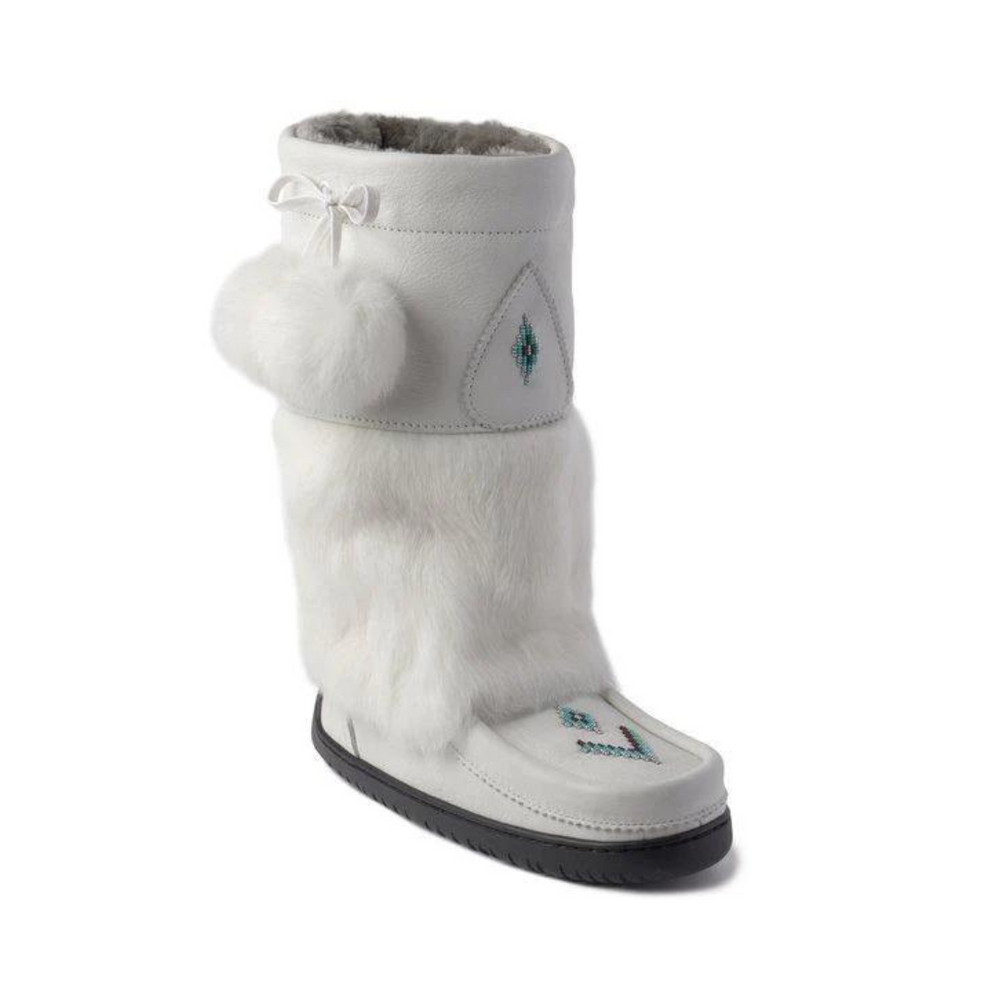 Manitobah Mukluks Spirit Grain Mukluk - White