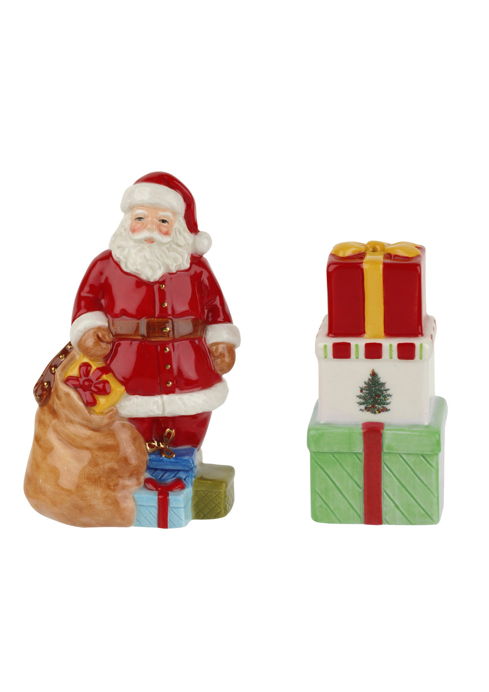 Spode Christmas Tree Santa & Gift Salt & Pepper