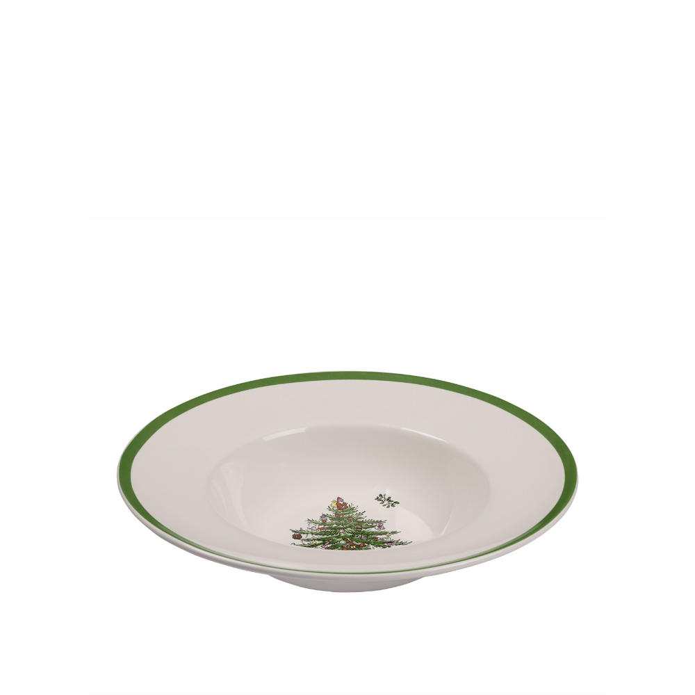 Spode Christmas Tree Rimmed Pasta Bowl 10"
