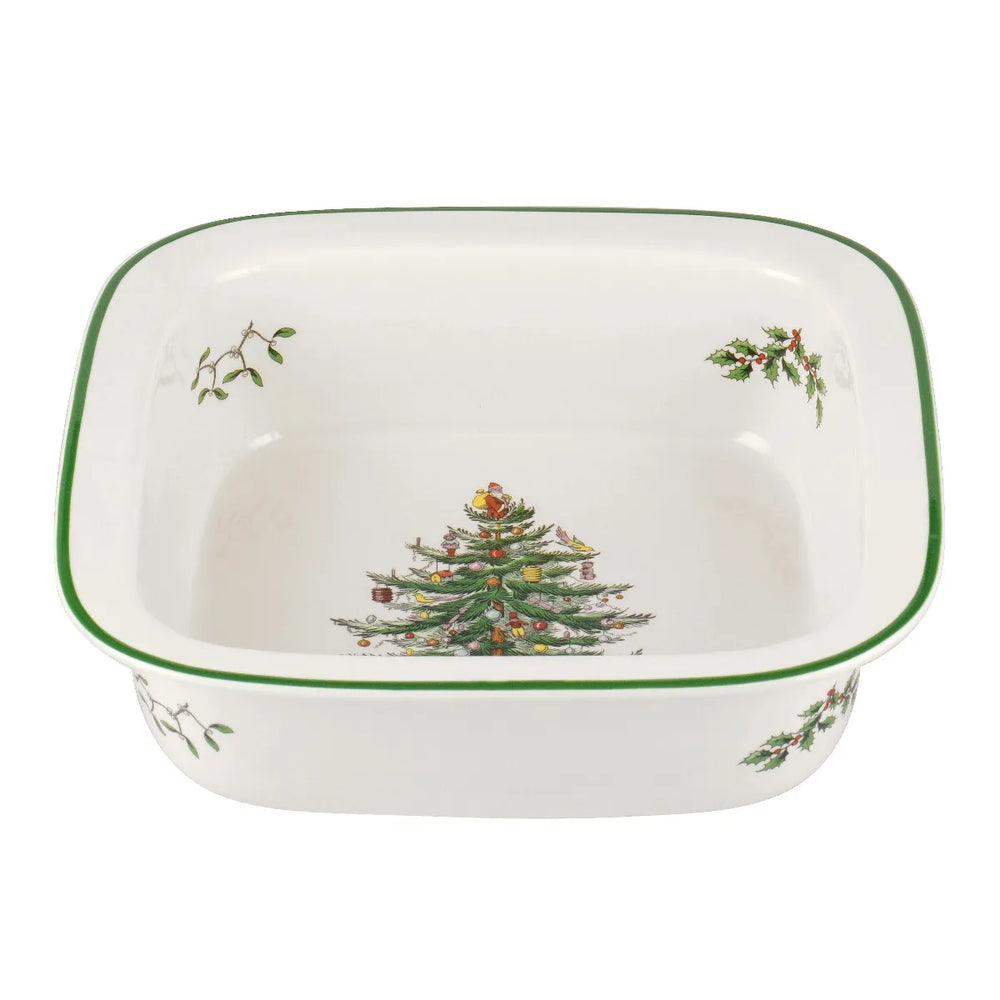 Spode Christmas Tree Square Rim Baker 10"