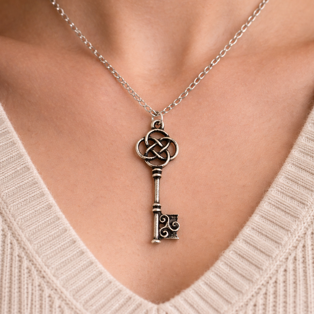 St Justin Celtic Key Pendant