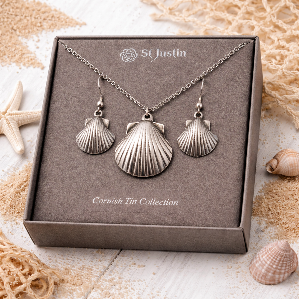 St Justin Cornish Tin St Michaels Way Shell Set