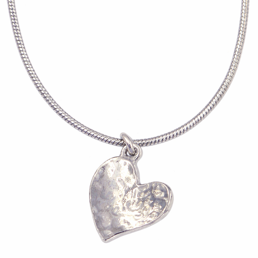 St Justin Heartbeat Tiny Beaten Heart Pendant
