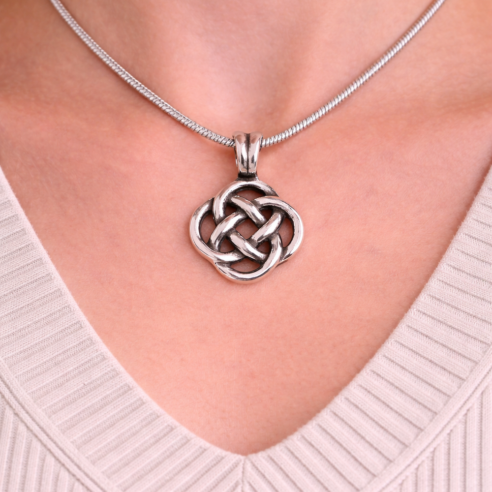 St Justin Square Knot Pendant
